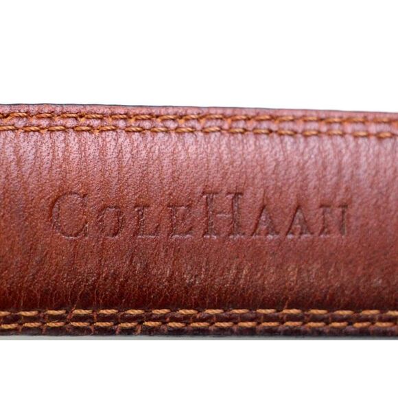 Cole Haan BLACK GENUINE LEATHER 1 1/8"Wd CASUAL DRESS MEN'S BELT Sz 38/95 (t21 - Picture 8 of 15